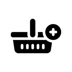 shopping basket glyph icon