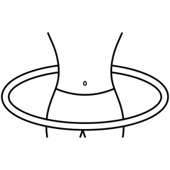 Hula hoop fitness, warm up, hip training in circular movements