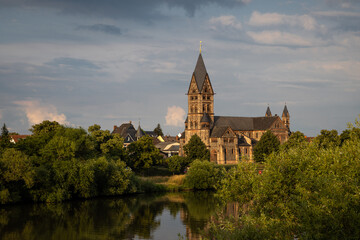 Catholic Church of Saint Paul Hanau Germany at the Riverside of River Main
