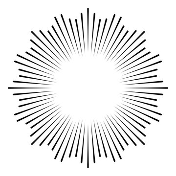 Icon rays of enlightenment, rays cockade, radial speed circle lines