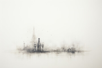 Festive New Year's Art: Hand-Painted Symbols - Generative AI