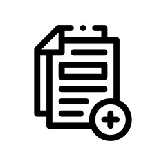 Obraz premium add task line icon
