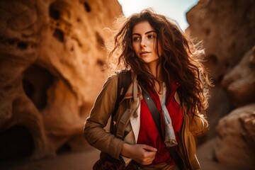 An image of a young woman exploring new destinations around the world, her liberated and adventurous spirit evident as she immerses herself in diverse experiences