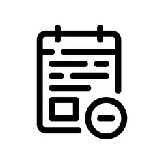 notepad line icon