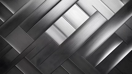 Fotobehang Silver metal texture background design. Generative Ai © tfk