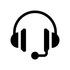 headset glyph icon