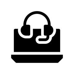 customer service glyph icon