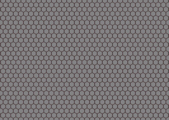 Hexagonal image with red beehive pattern. - 676304379