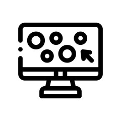 pay per click line icon