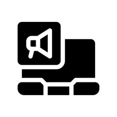 digital marketing glyph icon