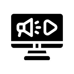 digital marketing glyph icon