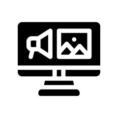 content marketing glyph icon