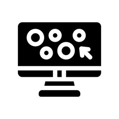 pay per click glyph icon