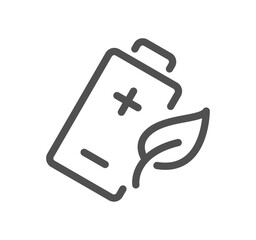 Batteries related icon outline and linear vector.