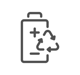 Batteries related icon outline and linear vector.