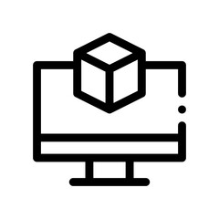 3D design line icon