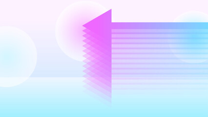 3D background geometric light dark purple blue diagonal arrow line triangle side gradient abstract