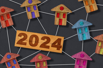 2024 Building activity and construction industry housing concept - 2024 Real Estate and Homeowner...