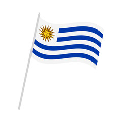 Fototapeta premium Flag of Uruguay illustration 