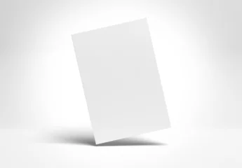 Fotobehang Magazine mockup on blank surface. Cover template isolated on white. 3D rendering © sdecoret