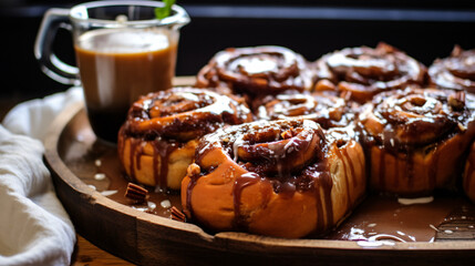 Swedish cinnamon buns with coffee