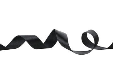 PNG, Black twisted ribbon, isolated on white background