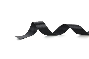 PNG, Black twisted ribbon, isolated on white background