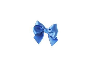 PNG, Blue ribbon bow, isolated on white background