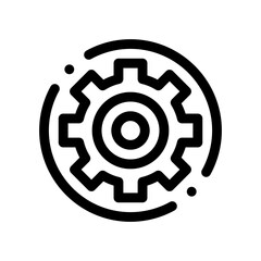 gear line icon