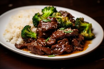 Savory Harmony: Beef and Broccoli Over Rice