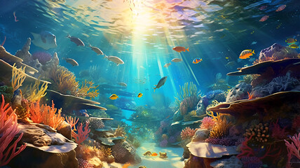 Fototapeta na wymiar Captivating Underwater World