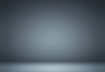 Dark gray empty room 3d background.