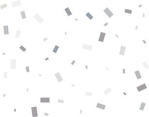 Gender Neutral Rectangular Silver Confetti