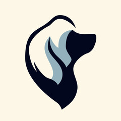 Vector abstract dog design illustration art isolated on background