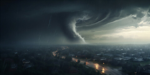 city during a tornado