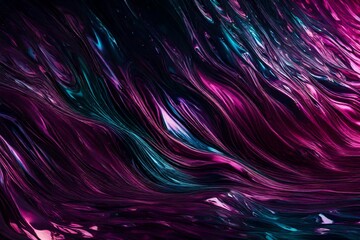 Iridescent teal and radiant magenta in a mesmerizing liquid display.