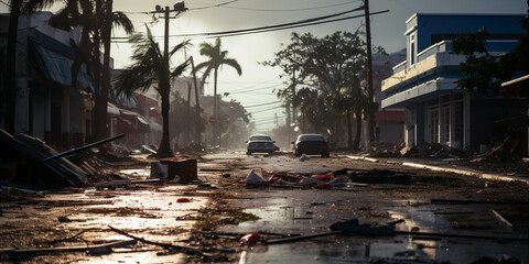 hurricane consequences - obrazy, fototapety, plakaty