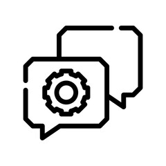 dialogue box line icon