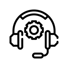 headphone line icon