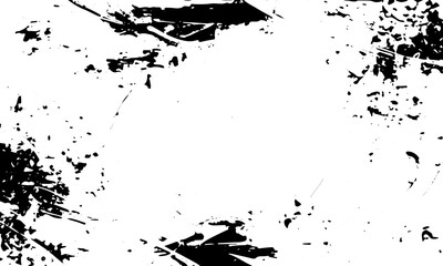 Grunge chaotic detailed black abstract texture. Vector background