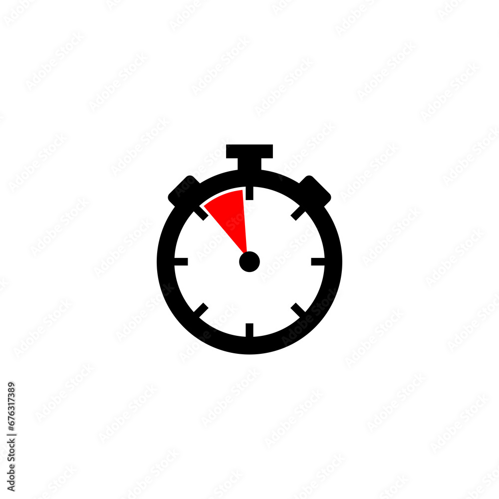 Wall mural Stopwatch icon isolated on transparent background