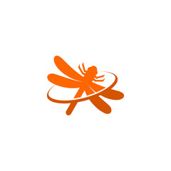 Dragonfly logo icon isolated on transparent background