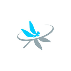 Dragonfly logo icon isolated on transparent background