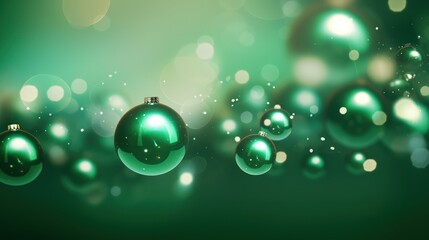 Background for graphics, Christmas lights background and green background