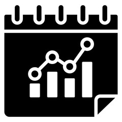 Calendar icon are typically used in a wide range of applications, including websites, apps, presentations, and documents related to business analytics theme.