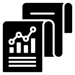 Reports icon are typically used in a wide range of applications, including websites, apps, presentations, and documents related to business analytics theme.