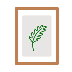 green plant icon frame interior