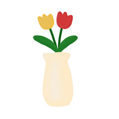 tulips in vase