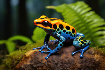 Obraz premium A colorful rainforest poison dart frog.
