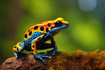 Fototapeta premium A colorful rainforest poison dart frog.